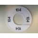 Maatring 9 cm wit/zw 104 